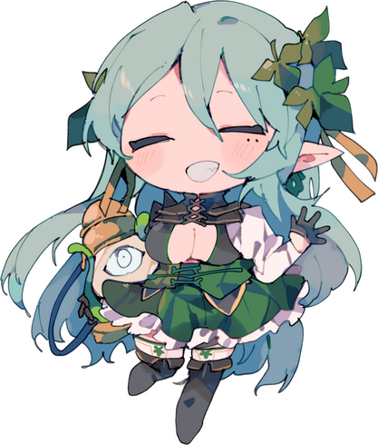 a smiling scout holding a lamp and waving